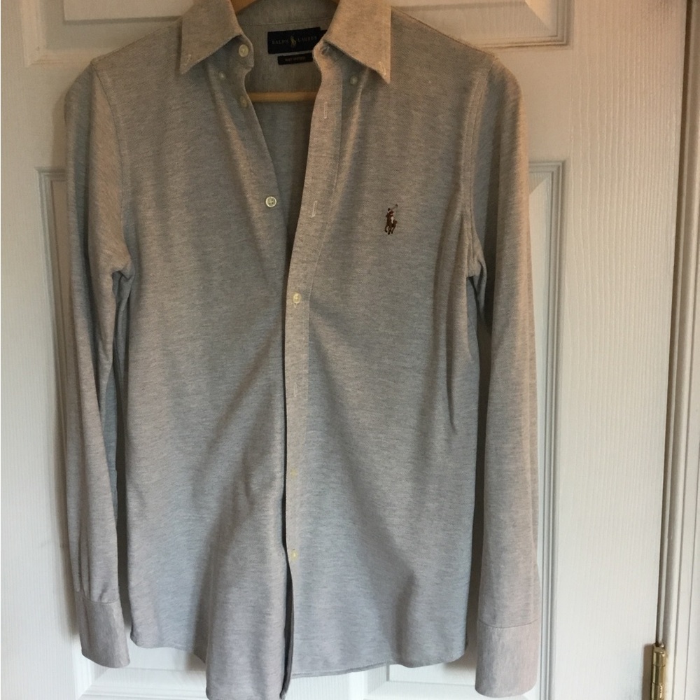 Ralph Lauren Women's Gray Button Down Shirt